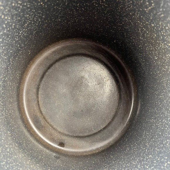 Vintage EnamelWare Black Speckled White Medium Stock Soup Pot W Lid - Picture 4 of 10